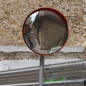 Зеркало обзорное  дорожное круглое с защитным козырьком с устройством электрообогрева Ø 900мм